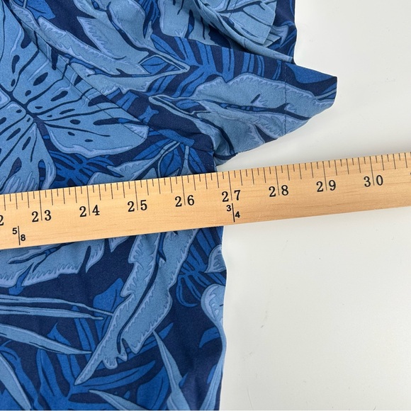 Croft & Barrow Shirt Mens XXL Blue Hawaiian Pocket Lightweight Button Up - Picture 5 of 7